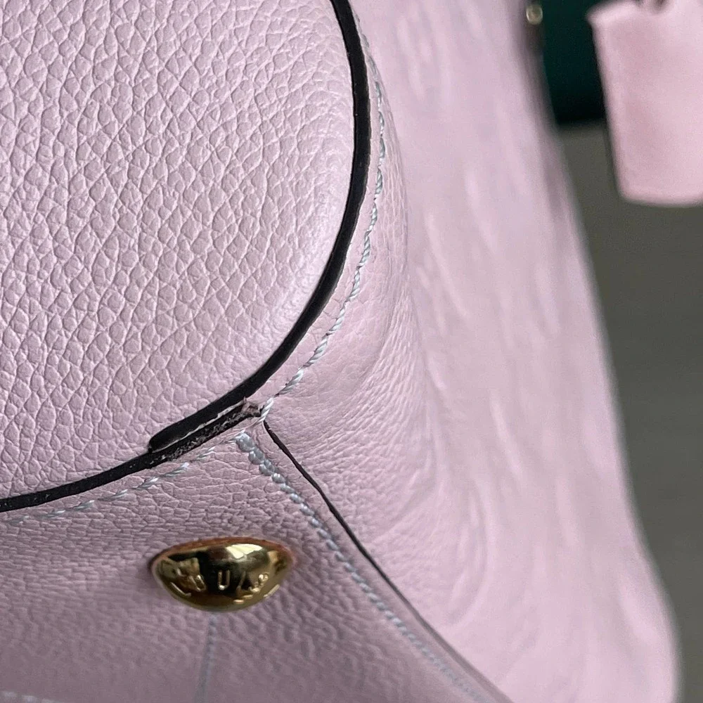 ❌SOLD❌Mint Louis Vuitton Montaigne BB Empreinte Leather Rose Poudre Bag SP1195 - Picture 12 of 15